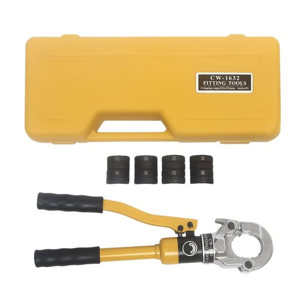 Hydrauliske Crimpetang, 8 Tons Kraft, 4 Størrelser af Døds til Alsidig Crimping,Gul