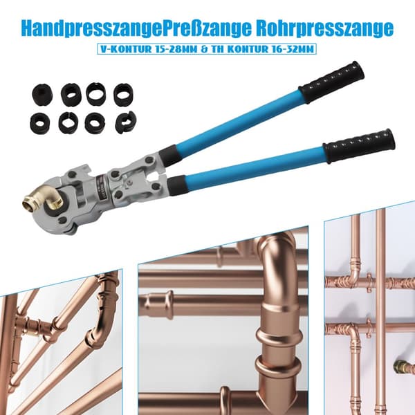 Pex Crimpverktygssats, Ergonomiskt Grepp, 6T Utgång, Mångsidig Formuppsättning