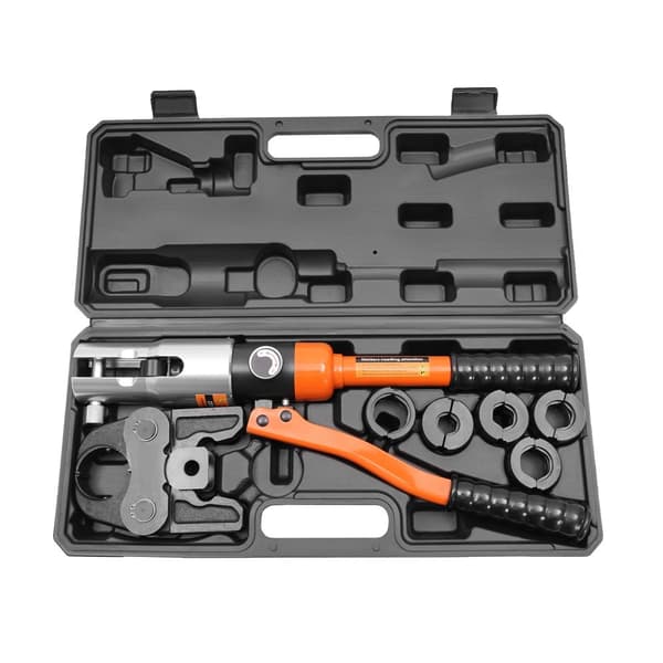 Hydraulisk Kobberrør Crimpningsværktøj, 10T Crimpningskraft, Ergonomisk Greb,V Sæt