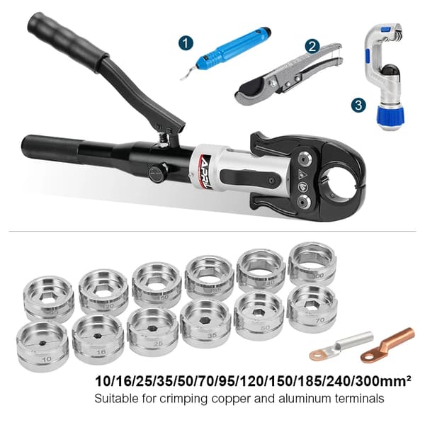 Hydraulisk Pex-rörpressverktyg, V12 till V28mm, U16 till U32mm, TH16 till TH32mm,Krämpning 10-300mm2