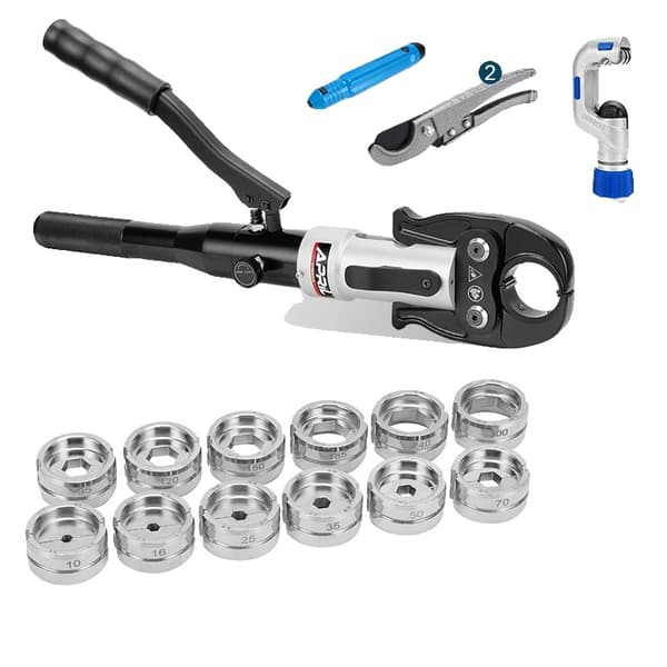 Hydraulisk Pex-rörpressverktyg, V12 till V28mm, U16 till U32mm, TH16 till TH32mm,Krämpning 10-300mm2