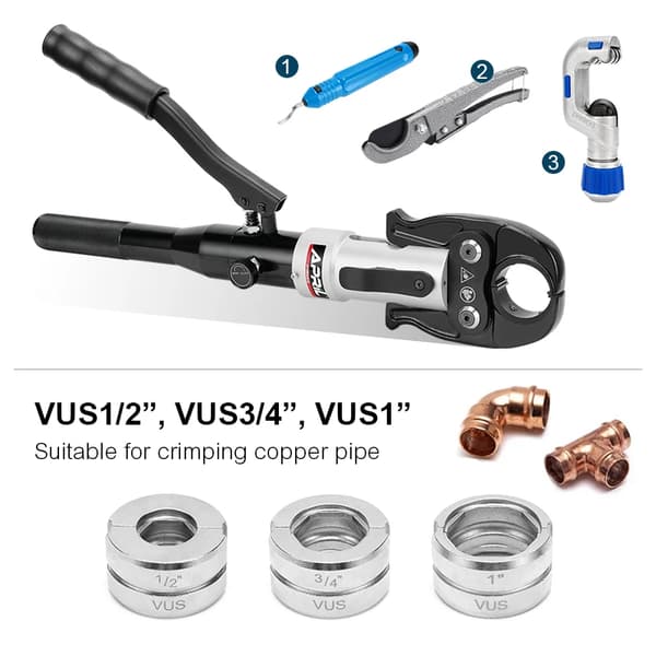 Hydraulisk Pex-rörpressverktyg, V12 till V28mm, U16 till U32mm, TH16 till TH32mm,VUS formar