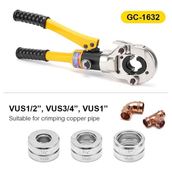 Hydraulisk Crimpværktøj, Effektiv Crimpning af Kobberrør, Ergonomisk Design,VUS