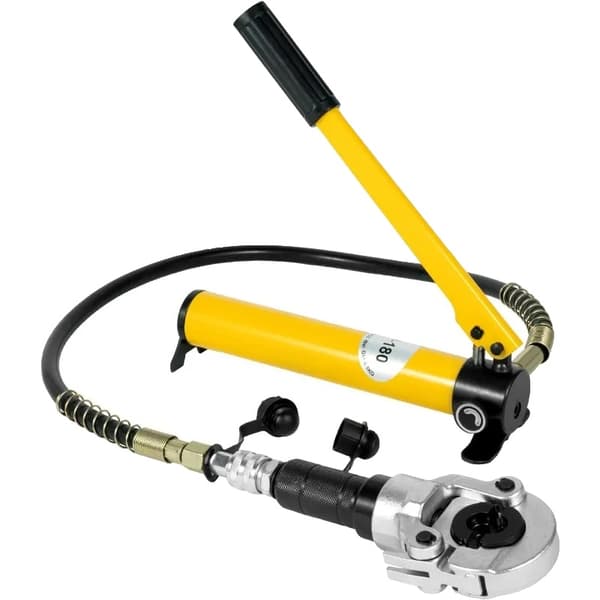 Hydrauliska krimpverktyg, 6 ton tryck, 44,48 tum slang, utbytbara matriser,Gul