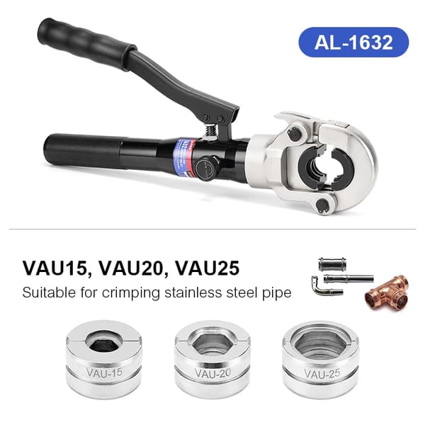 Rörpressverktyg, hydraulisk drift, lämplig för PEX- och aluminiumrör,VAU15 20 25mm