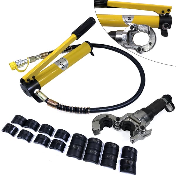 Hydrauliske Crimping Tænger, V-formet Kæbe 12-28mm, TH-formet Kæbe 16-32mm, 6 Ton Kompressionskraft