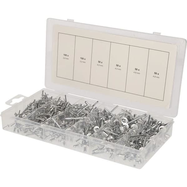 Sortiment av stålnitar | 400 stycken - Brilliant Tools BT066950