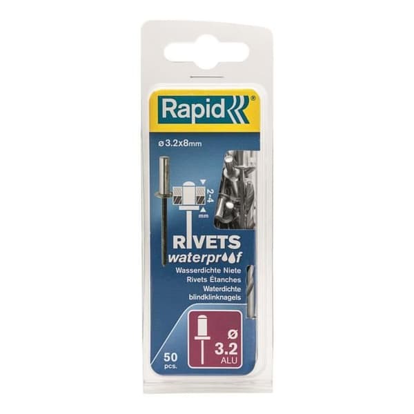 RAPID Förseglade nitar 3,2x8mm i aluminium