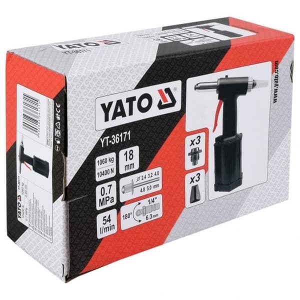 YATO pneumatisk nitpistol YT-36171 2,4-5mm