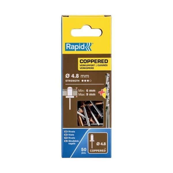 Riveter - Rapid - 5001467 - Aluminium - Koppar - Ø 4,8x12 mm (50 st)