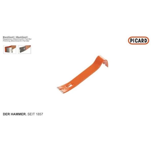 Bultsmed - BlackGiant® - Flat-Bar - Smitt stål - 175 mm - Färg orange