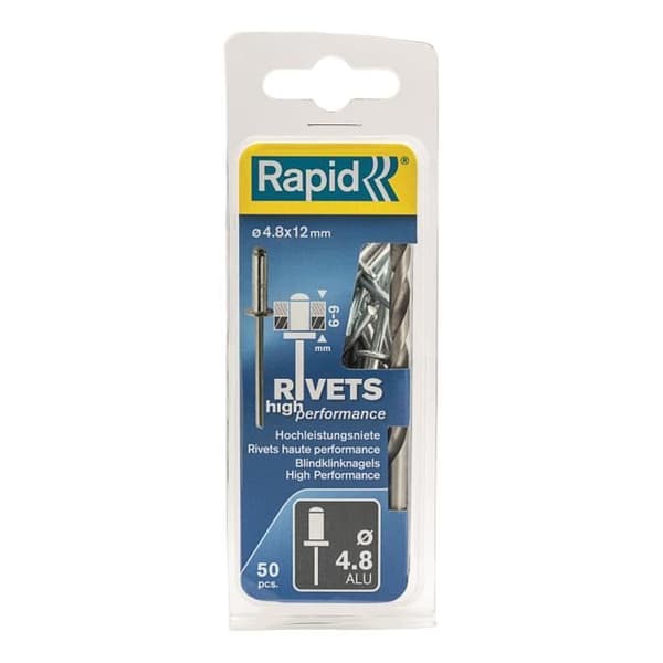 RAPID Högpresterande nitar 4,8x12mm i aluminium