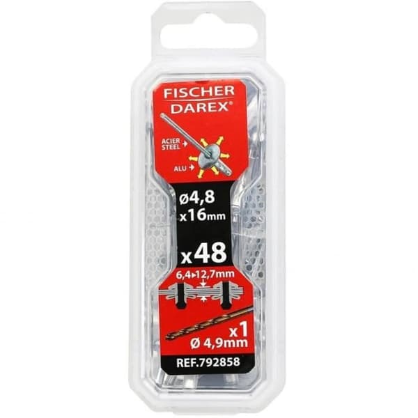 FISCHER DAREX Blindnitar 4,8x16 x 48 stycken stort huvud