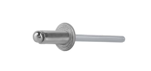Alu åbne nitter 4,8x10mm RAL 9006