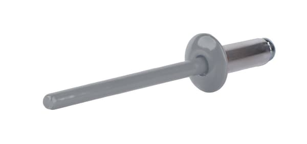 Alu åbne nitter 4,8x10mm RAL 9006
