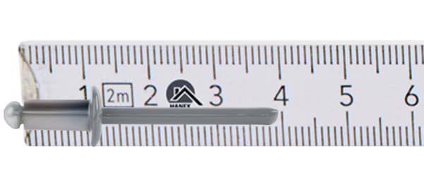 Alu åbne nitter 4,8x10mm RAL 9006