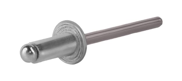 Alu åbne nitter 4,8x10mm RAL 9007