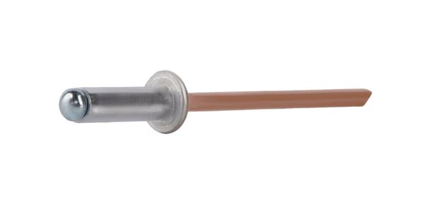 Alu åbne nitter 4,8x12mm RAL 8004