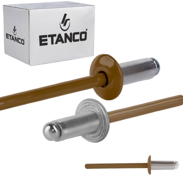 Alu åbne nitter 4x10mm RAL 8003