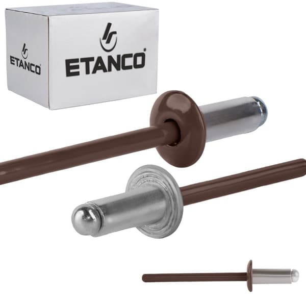 Alu åbne nitter 4x10mm RAL 8017