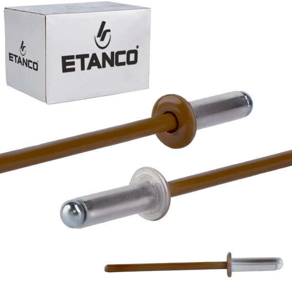 Alu åbne nitter 4x12mm RAL 8003