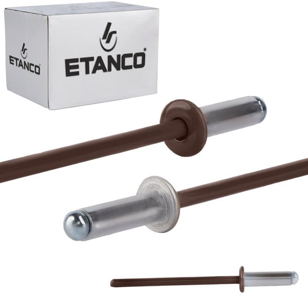 Alu åbne nitter 4x12mm RAL 8017