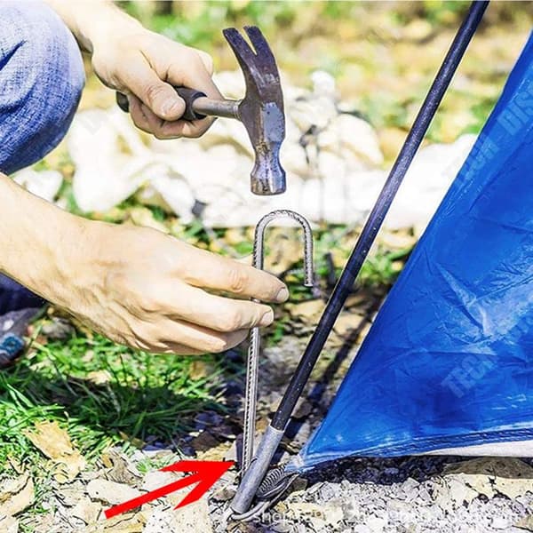 TD® 4 skruvade nitar Tältspik Fästpinnar för utomhusbruk 0,8 cm För tält, gazebos, slott och trampoliner 0,8 c