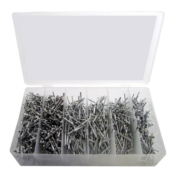 1000 st aluminium 3,2 mm nitpaket blandade popblinda nitar + organisatörfodral