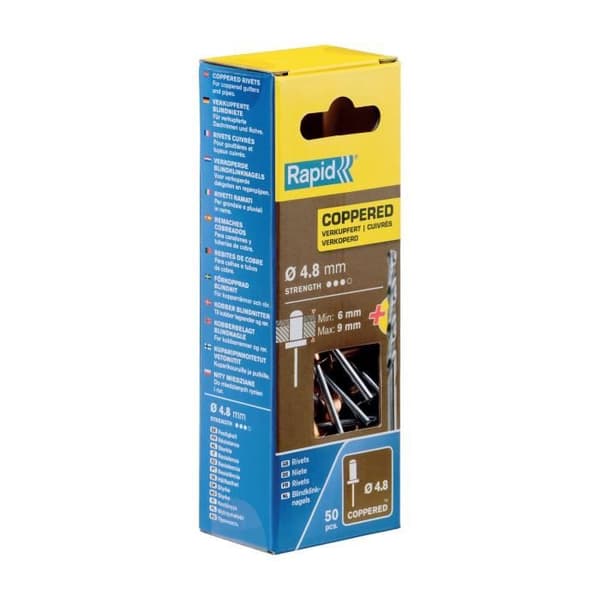 Niitit - Rapid - 5001467 - Alumiini - Kupari - Ø 4,8x12 mm (50 kpl)