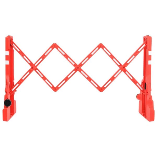 vidaXL Hopfällbar trafikbarriär röd 210x50x105 cm