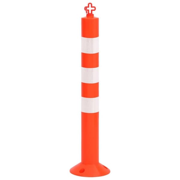vidaXL Sperrestolper med kjede 10 stk 75 cm PE