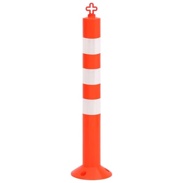 vidaXL Sperrestolper med kjede 10 stk 75 cm PE