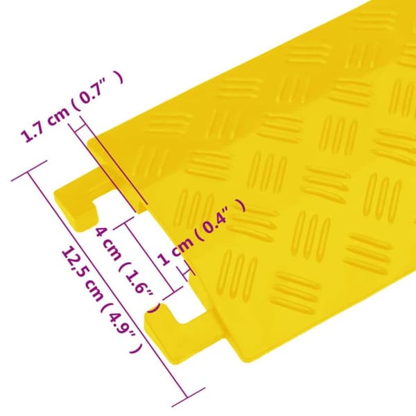 vidaXL Kabelbeskyttere 4 stk 98,5 cm gul