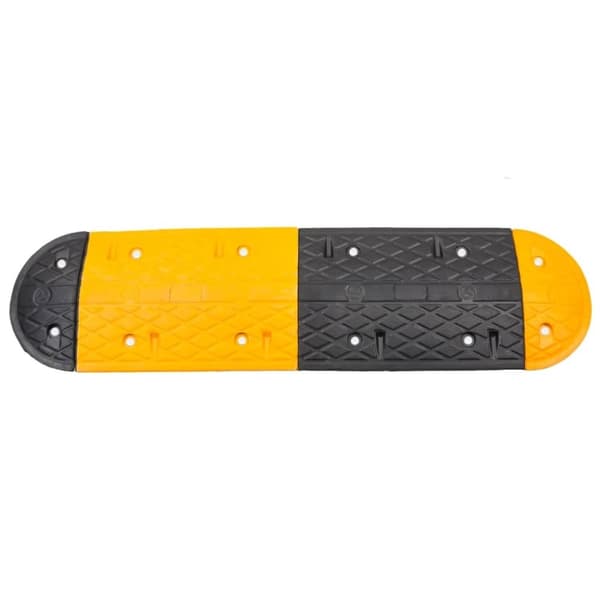 vidaXL Fartshump gul og svart 129x32,5x4 cm gummi