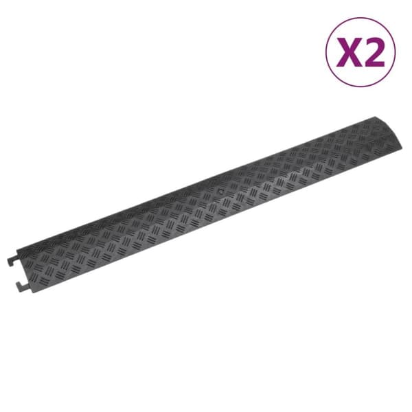 vidaXL Kabelbeskytter ramper 2 stk 98,5 cm svart