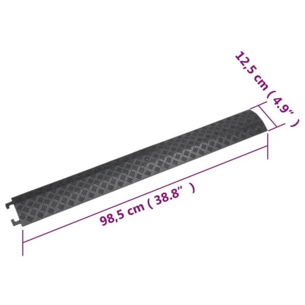 vidaXL Kaapelisuojarampit 2 kpl 98,5 cm musta