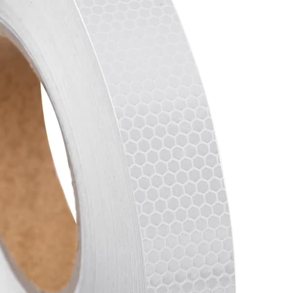 vidaXL Reflekterende tape hvit 2,5 cm x 50 m PVC
