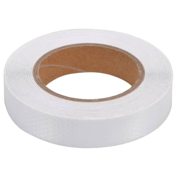 vidaXL Reflekterende tape hvit 2,5 cm x 20 m PVC