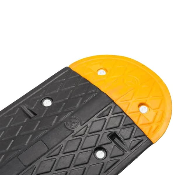 vidaXL Fartshump gul og svart 323x32,5x4 cm gummi