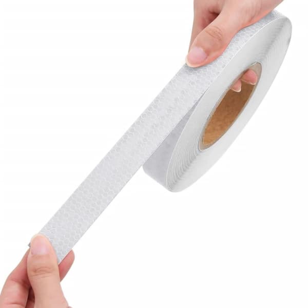 vidaXL reflekstape 2,5 cm x 50 m PVC hvid