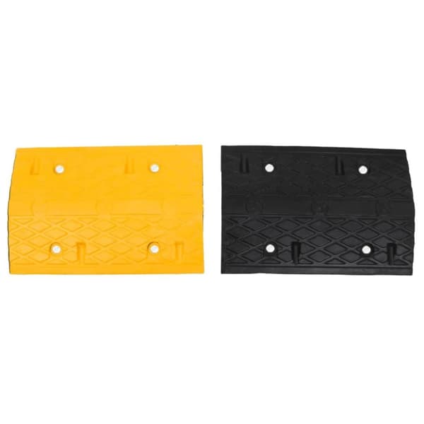 vidaXL vejbump 5 stk. 97x32,5x4 cm gummi gul og sort
