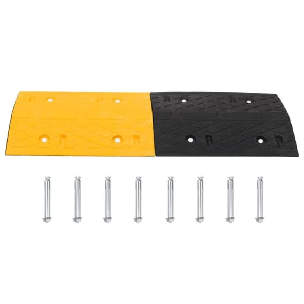 vidaXL vejbump 5 stk. 97x32,5x4 cm gummi gul og sort