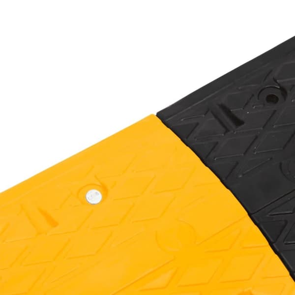 vidaXL vejbump 5 stk. 97x32,5x4 cm gummi gul og sort
