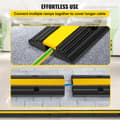 Miniatyrbild 6 av 8: 4st 102x15,5x3cm 10000kg lastkapacitet fartgupp, enkanals kabelskyddsramp, modulär förregling, gummimaterial, säker design
