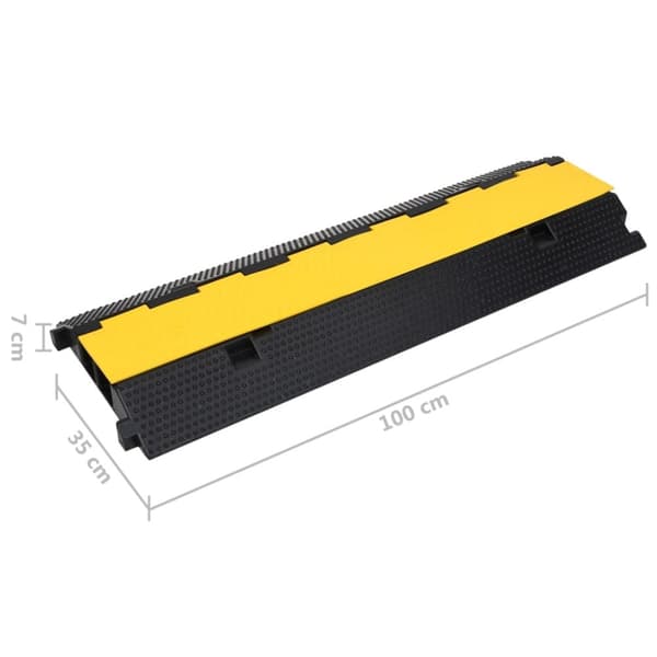 kabelbroer med 2 kanaler 2 stk. 100 cm gummi
