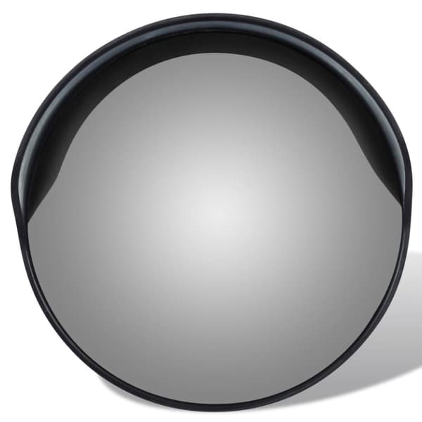 konvekst trafikspejl PC plast sort 30 cm udendørs