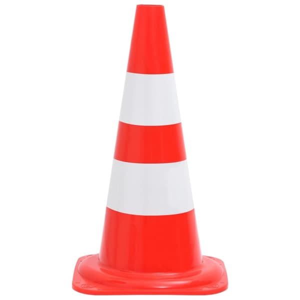 Trafikkoner 4 st röd och vit 50 cm