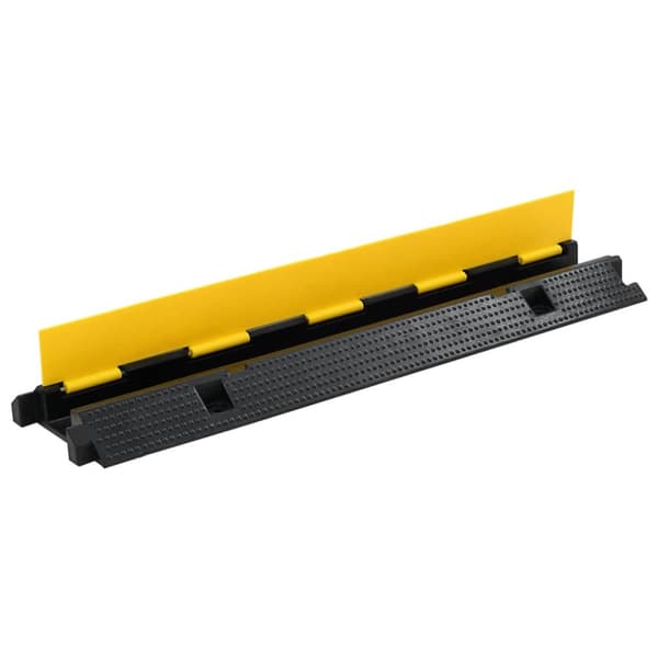 kabelbeskytterrampe 1 kanal 2 stk. gummi 100 cm