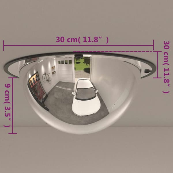 vidaXL kuppelformet trafikspejl Ø30 cm akryl -  Vej- og trafikskilte