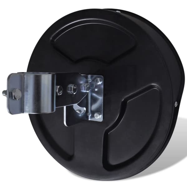 The Living Store konvekst trafikspejl PC plast sort 30 cm udendørs -  Vej- og trafikskilte
